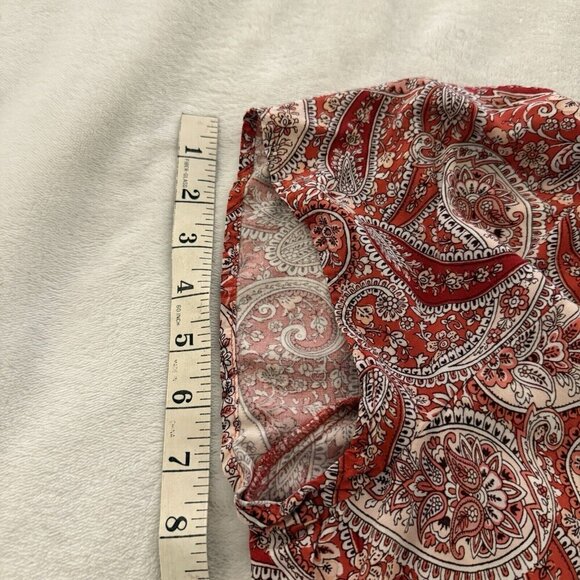 Old Navy Waist-Defined Maxi Dress Med Tiered Hem Paisley Floral Peasant Coquette - Picture 12 of 12